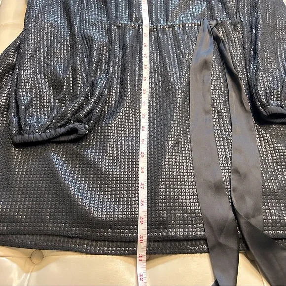 Something Navy Sequin Black Mini Dress - Picture 6 of 16